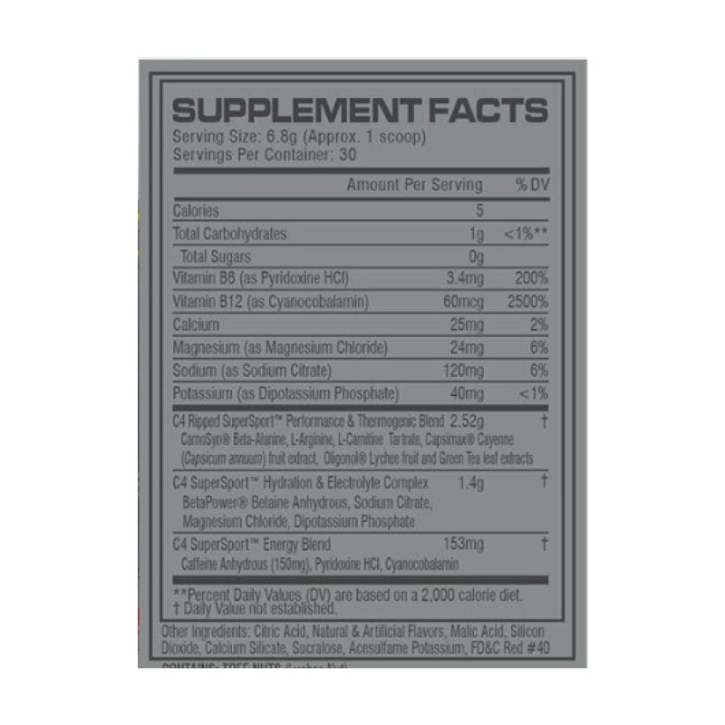 C4 Pre Workout Super Sport - 204g Arctic Snow Cone