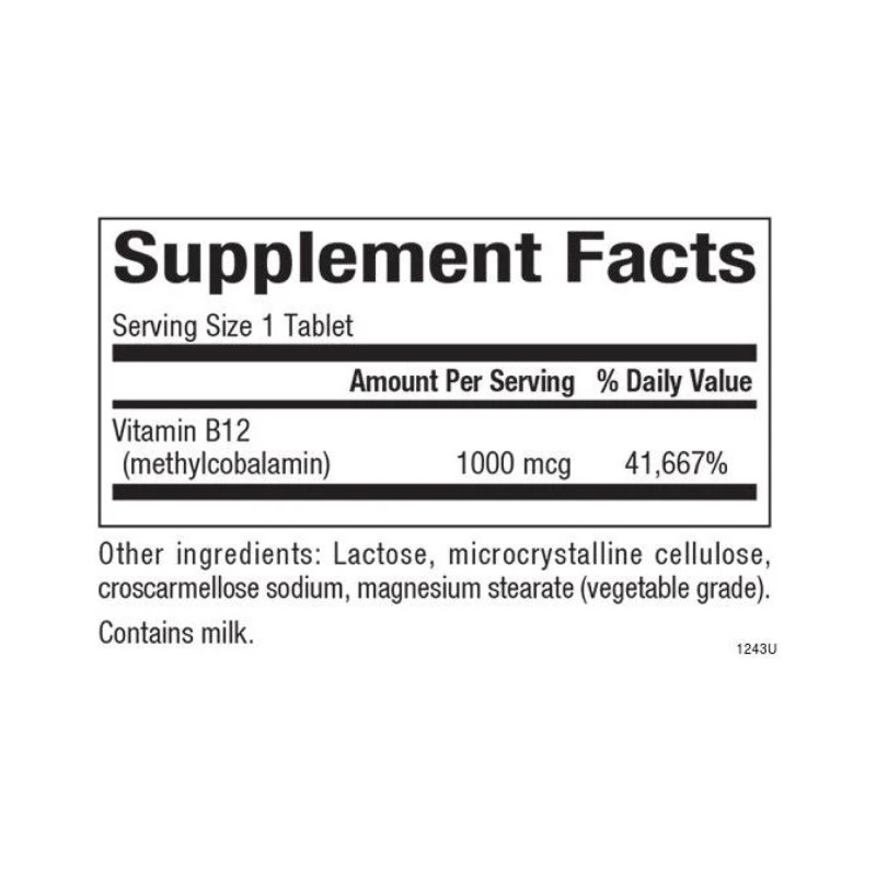 B12 Methylcobalamin 1000 mcg - 90 tabs (Пошкоджена упаковка)