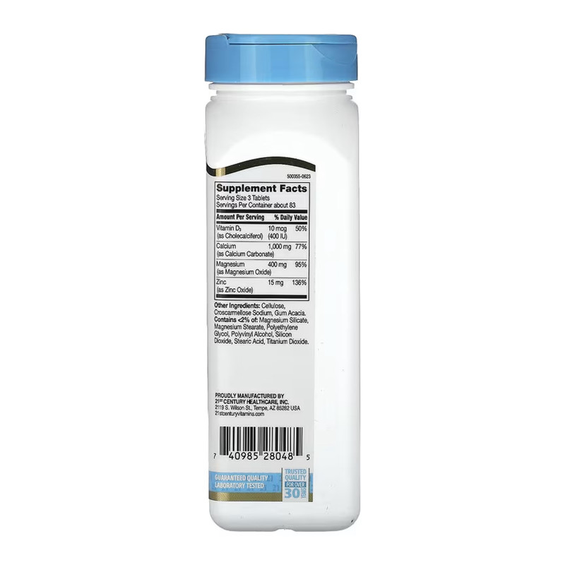 Calcium Magnesium Zinc +D3 - 250 tabs