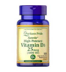 Vitamin D3 25mcg 1000IU - 100softgels