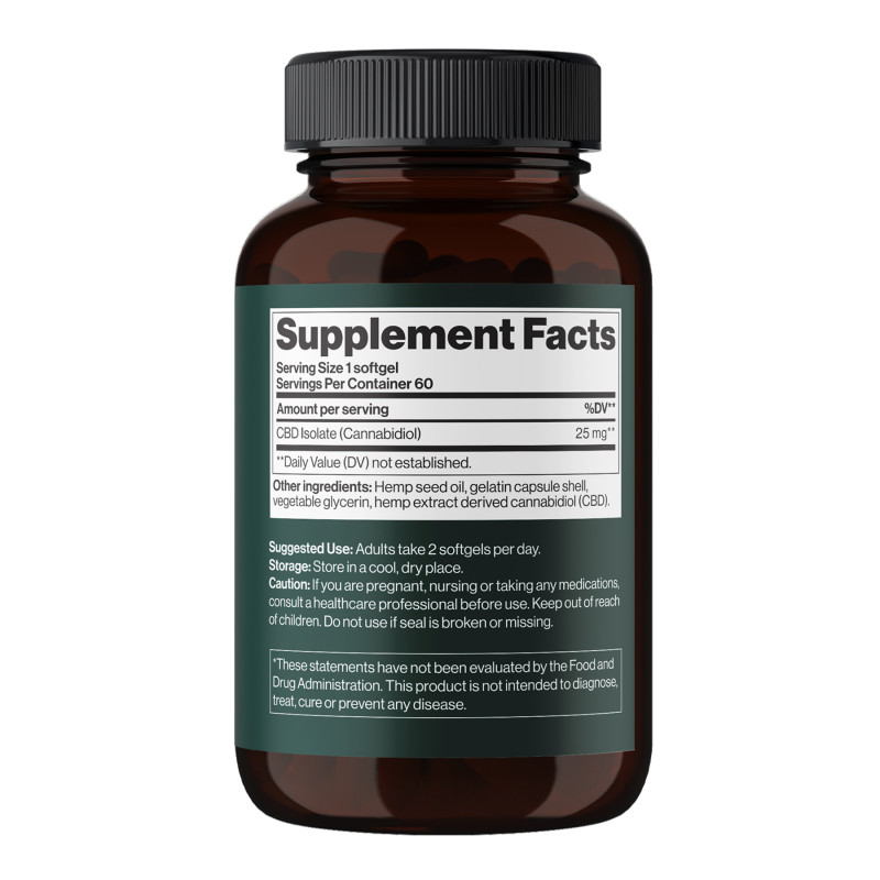 CBD Isolate 1500 mg - 60 softgels (Пошкоджена етикетка)