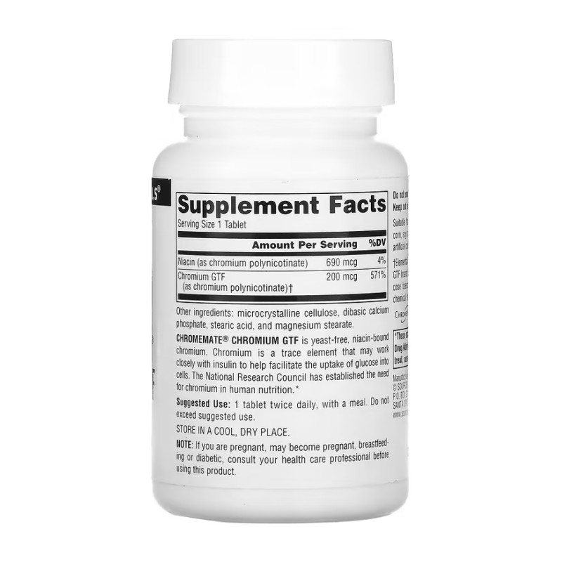 ChromeMate® Chromium GTF 200 mcg, Yeast Free - 240 tabs (Пошкоджена банка)