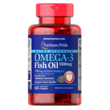 Omega-3 Fish Oil Extra Strength 1500 mg (450 mg Active Omega-3) 60 Softgels (Пошкоджена банка)
