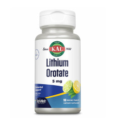 Lithium Orotate 5mg - 90 tabs Lemon Lime