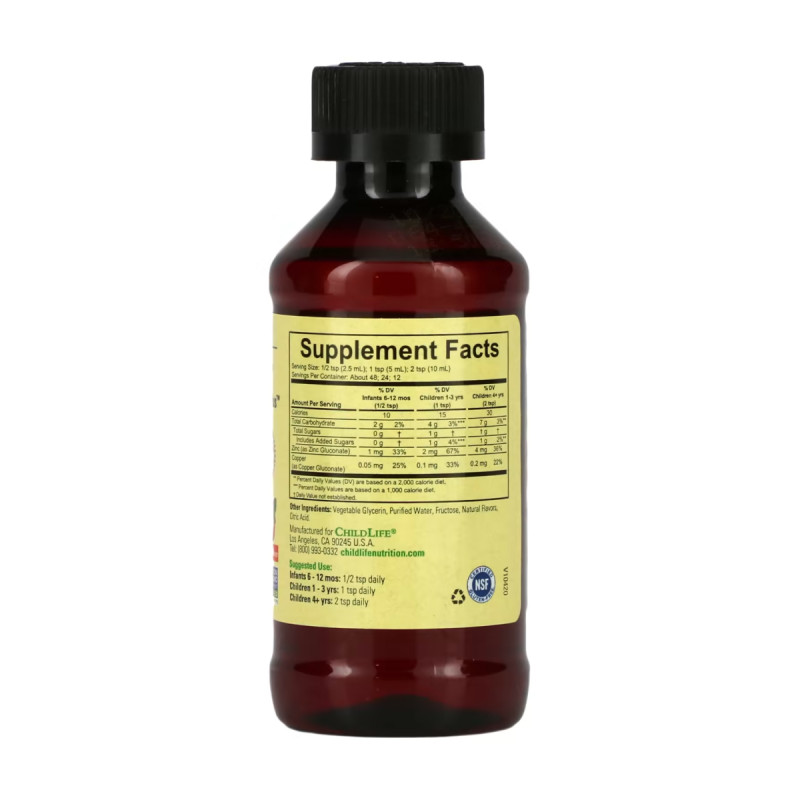 Zinc Plus Liquid - 118ml Natural Mango Strawberry