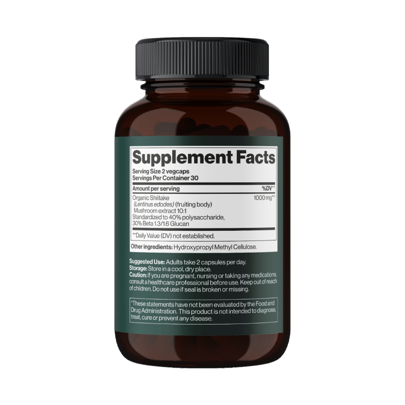 Shiitake Mushroom 1000 mg - 60 vegcaps (До 02.27)