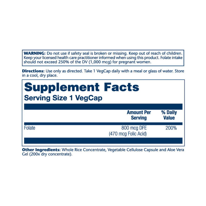 Folic Acid 470 mcg (800 mcg DFE) - 100 caps