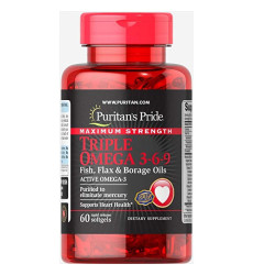 Triple Omega 3-6-9 Maximum Strength - 60 Softgels