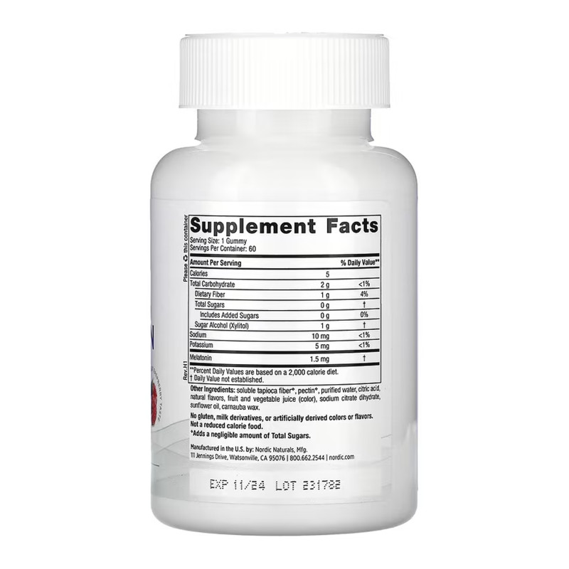 Zero Sugar Melatonin - 60 gummies (До 01.27)