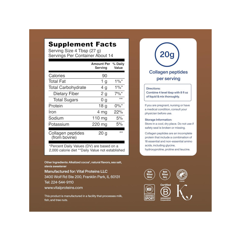 Collagen Peptides - 383g Chocolate (Пошкоджена банка)