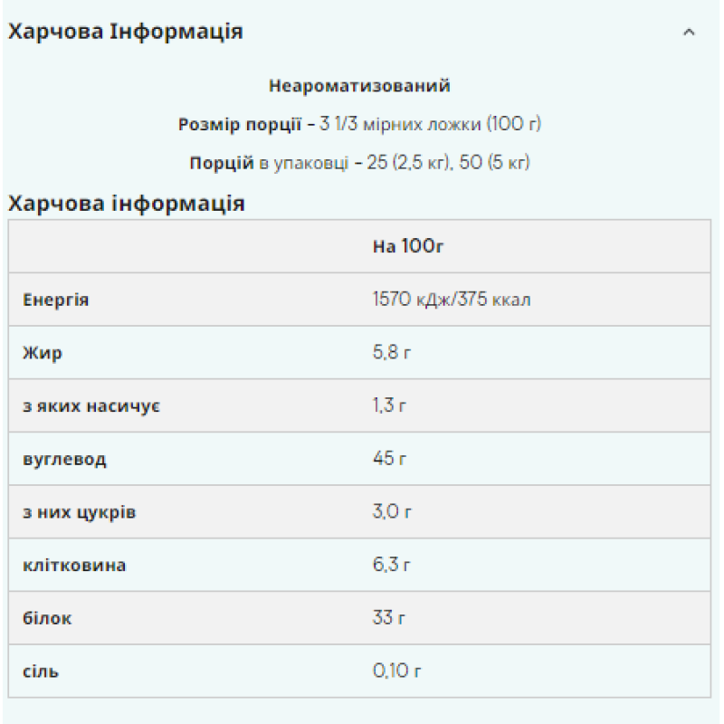 Impact Weight Gainer V2 - 2500g Unflavoured (Пошкоджена етикетка)