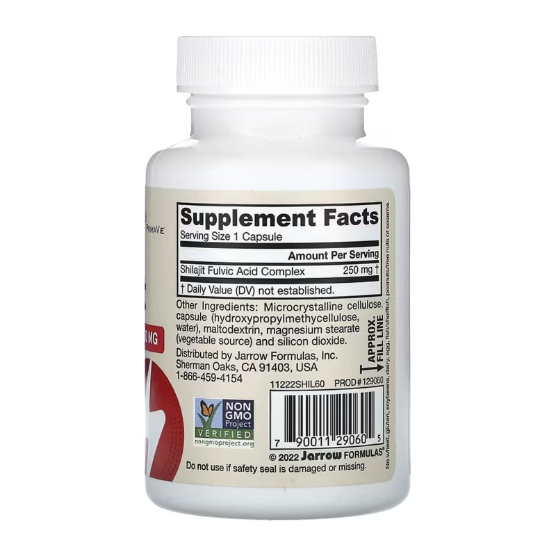 Vegan Shilajit Fulvic Acid Complex 250mg - 60 vcaps