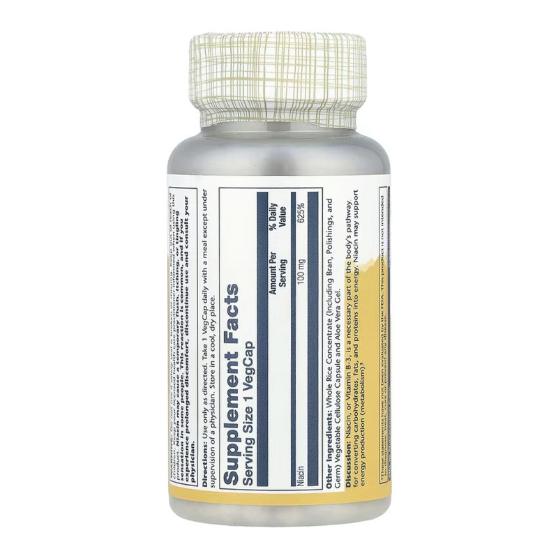 Niacin 100mg - 100 vcaps