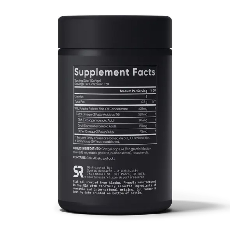 Omega-3 Fish Oil Alaska 625mg - 120 mini softgels