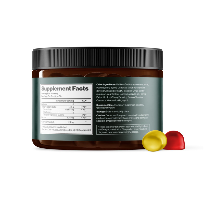 CBD Gummies Full Spectrum 750 mg Cherry & Banana - 30 gummies (До 08.26)