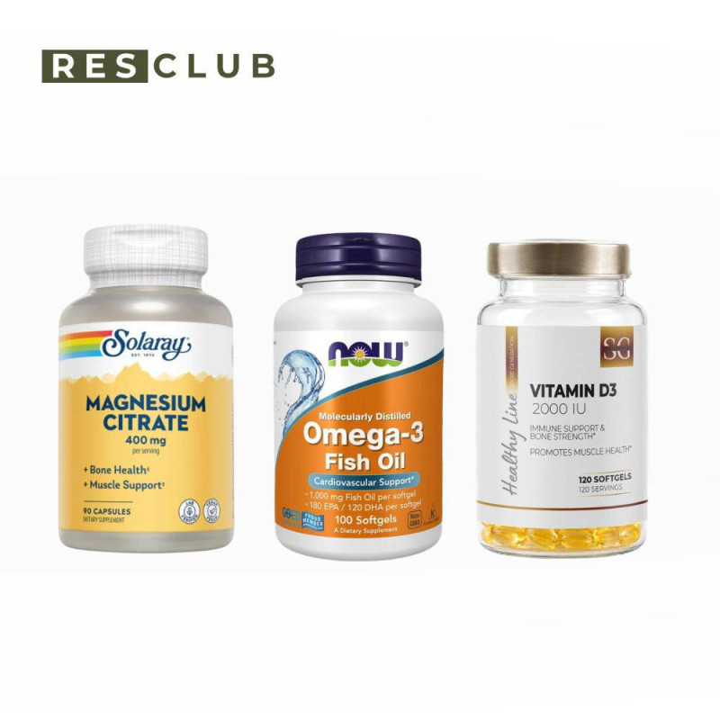 Набір «Базова підтримка» : Magnesium Citrate + Omega-3 + Vitamin D3