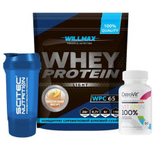 WHEY BALANCE (набір 3 в 1): протеїн персиковий йогурт + мультивітаміни + шейкер
