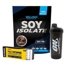 Набір-трійка SOY BALANCE: протеїн шоколад + Nutrend MultiVitamin + шейкер