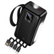 Павербанк Hoco J173A 30000 mAh 22.5W + PD20W з вбудованими кабелями та LED-ліхтарями 