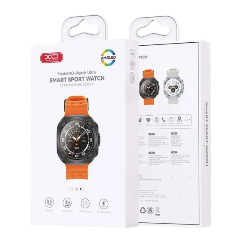 Смарт-годинник XO Watch Ultra AMOLED Screen Smart Sports Talking Watch Sport black	