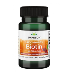 Biotin 5000mcg - 60 Chewables Cherry Flavor