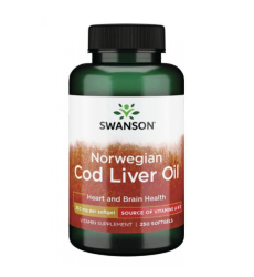 Norwegian Cod Liver Oil - 350mg - 250Sgels