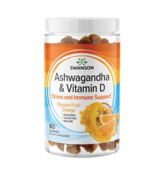 Ashwagandha Vitamin D - 60 Gummies Passion Fruit-Orange