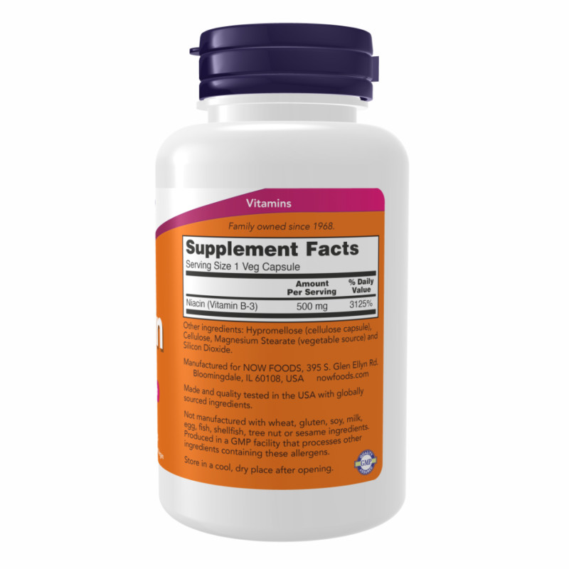 Niacin 500mg - 100 vcaps