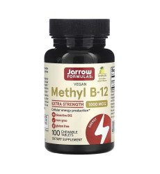 Methyl B12 & Methyl Folate 1000mcg - 100 chewable tabs Lemon