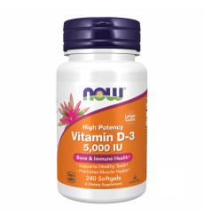 Vitamin D-3 5000 IU - 240 softgels (Пошкоджена етикетка)