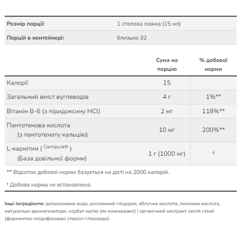 Carnitine Liquid 1000mg - 473ml Tropical Punch (Пошкоджена банка)