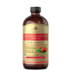 Liquid Calcium Magnesium Citrate with Vitamin D3 - 16 oz Natural Strawberry (Пошкоджена етикетка)