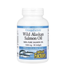 Wild Alaskan Salmon Oil 1000mg - 90 softgels (Пошкоджена етикетка)