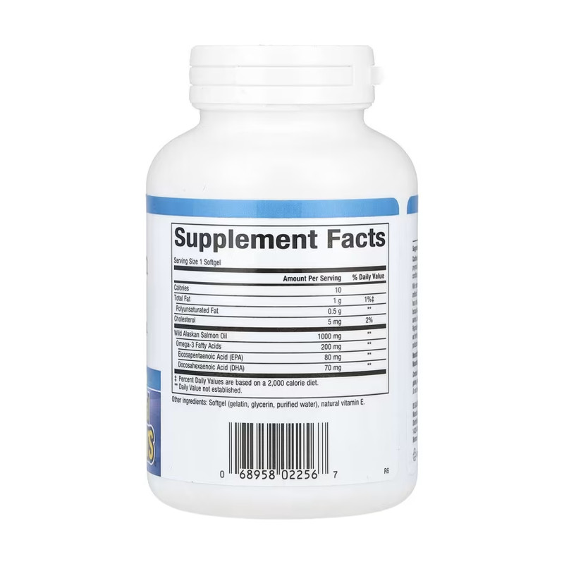 Wild Alaskan Salmon Oil 1000mg - 90 softgels (Пошкоджена етикетка)