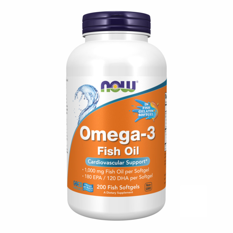 Omega-3 FO 1000mg 180/120 Fish Gelatin - 200 sgels (Пошкоджена банка)