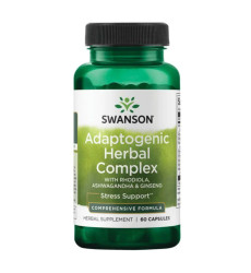Adaptogenic Herbal Complex (Rhodiola Ashwagandha Ginseng) - 60caps (Пошкоджена етикетка)