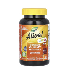 Alive! Premium Children's Gummy Multivitamin - 90 gummies Cherry, Orange Grape (Пошкоджена кришка)