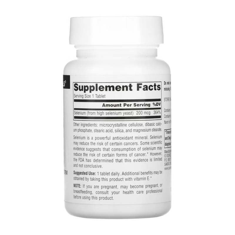 Selenium 200mcg - 60 tabs (Пошкоджена етикетка)