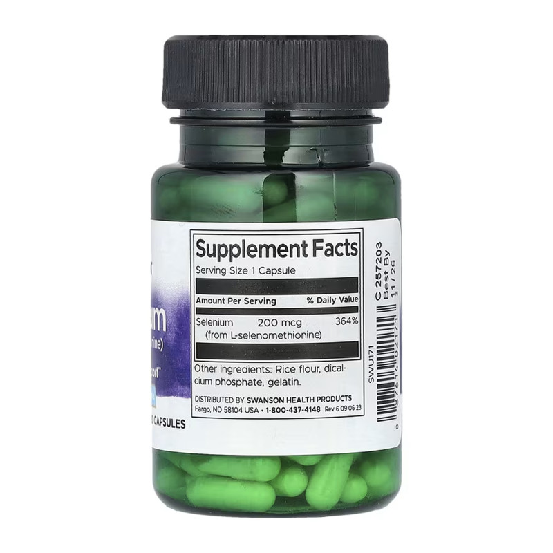 Selenium 200mcg - 120caps (Пошкоджена банка)