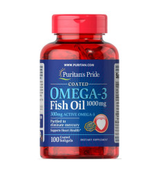 Omega-3 Fish Oil 1000 mg (300 mg Active Omega-3) - 100 Softgels (Пошкоджена кришка)
